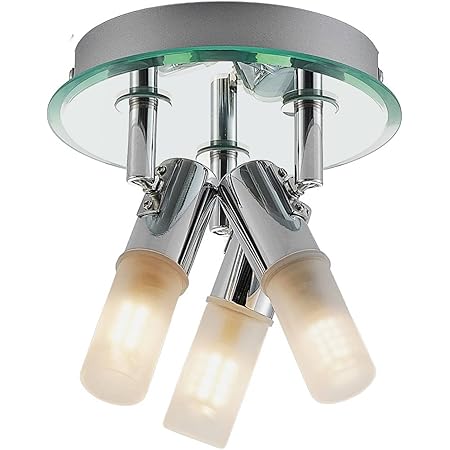 Lindby Deckenlampe 'Zela' (spritzwassergeschützt) (Modern) in Chrom aus ...